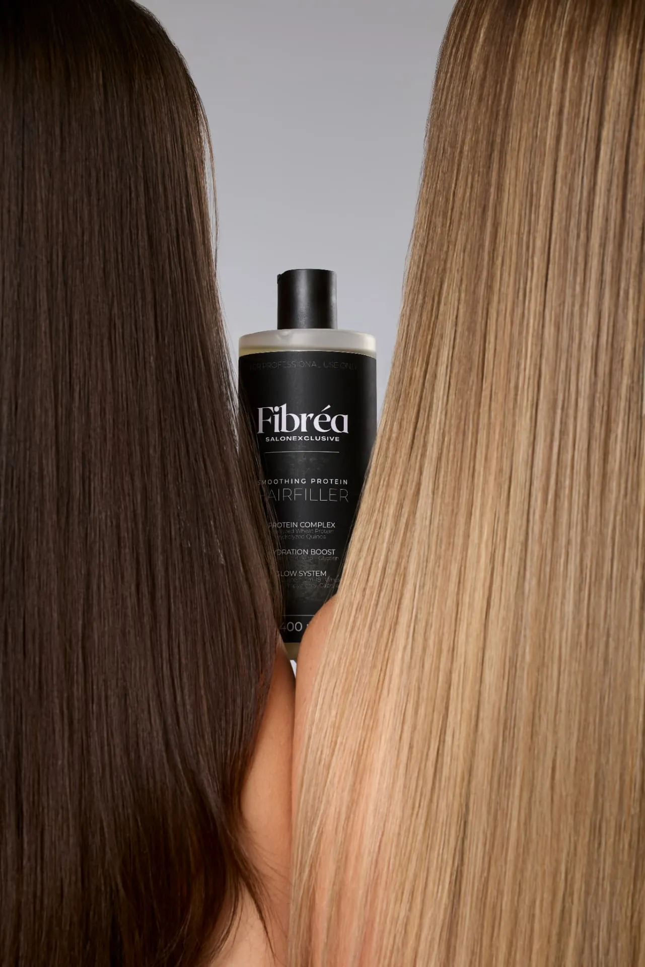 FIBRÉA Smoothing Protein Hairfiller zwischen zwei glatten Mähnen